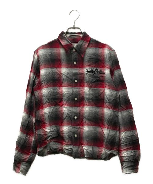 WACKO MARIA（ワコマリア）WACKO MARIA (ワコマリア) オンブレチェックシャツ レッド×ブラック サイズ:Sの古着・服飾アイテム