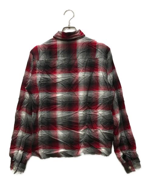 WACKO MARIA（ワコマリア）WACKO MARIA (ワコマリア) オンブレチェックシャツ レッド×ブラック サイズ:Sの古着・服飾アイテム