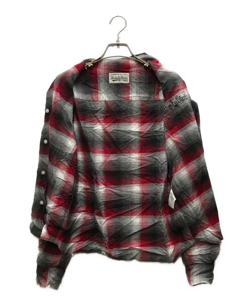 WACKO MARIA（ワコマリア）WACKO MARIA (ワコマリア) オンブレチェックシャツ レッド×ブラック サイズ:Sの古着・服飾アイテム