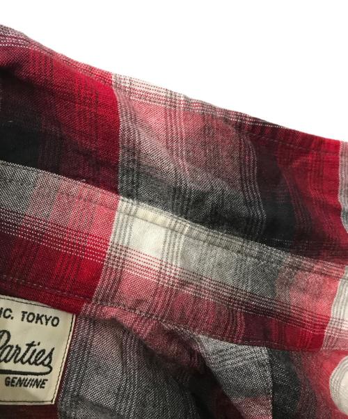 WACKO MARIA（ワコマリア）WACKO MARIA (ワコマリア) オンブレチェックシャツ レッド×ブラック サイズ:Sの古着・服飾アイテム