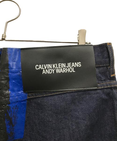 CALVIN KLEIN 205W39NYC（カルバンクライン205W39NYC）CALVIN KLEIN 205W39NYC (カルバンクライン205W39NYC) ANDY WARHOL (アンディウォーホル) コーティングアートデニムパンツ インディゴ サイズ:W30の古着・服飾アイテム