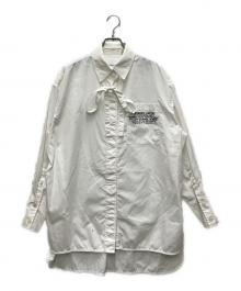 BURBERRY（バーバリー）の古着「ホースフェリーボウタイシャツ」｜ホワイト