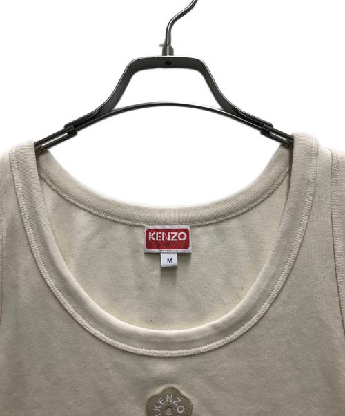 KENZO（ケンゾー）KENZO (ケンゾー) Boke Flower 2.0' リブタンクトップ ベージュ サイズ:Mの古着・服飾アイテム