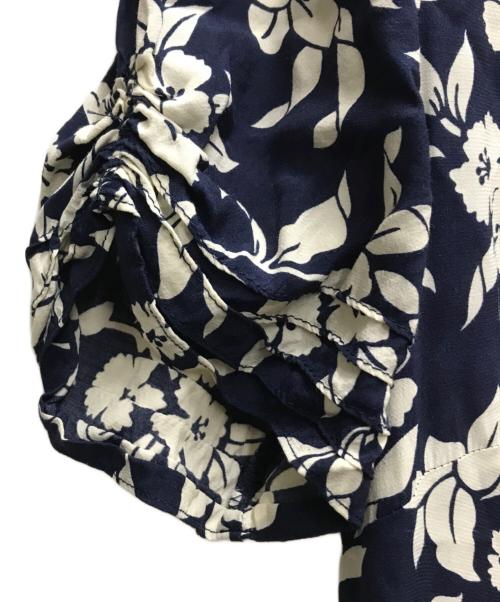 POLO RALPH LAUREN（ポロ・ラルフローレン）POLO RALPH LAUREN (ポロ・ラルフローレン) Aラインフラワープリントワンピース ネイビー サイズ:2の古着・服飾アイテム