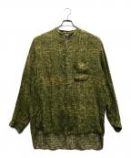 C.P COMPANYシーピーカンパニー）の古着「95ss リネンシャツ」｜グリーン