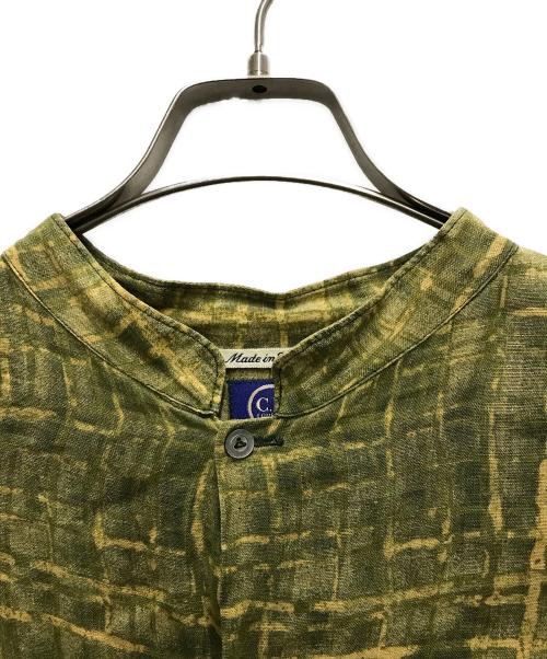 C.P COMPANY（シーピーカンパニー）C.P COMPANY (シーピーカンパニー) 95ss リネンシャツ グリーン サイズ:3の古着・服飾アイテム