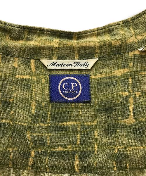 C.P COMPANY（シーピーカンパニー）C.P COMPANY (シーピーカンパニー) 95ss リネンシャツ グリーン サイズ:3の古着・服飾アイテム