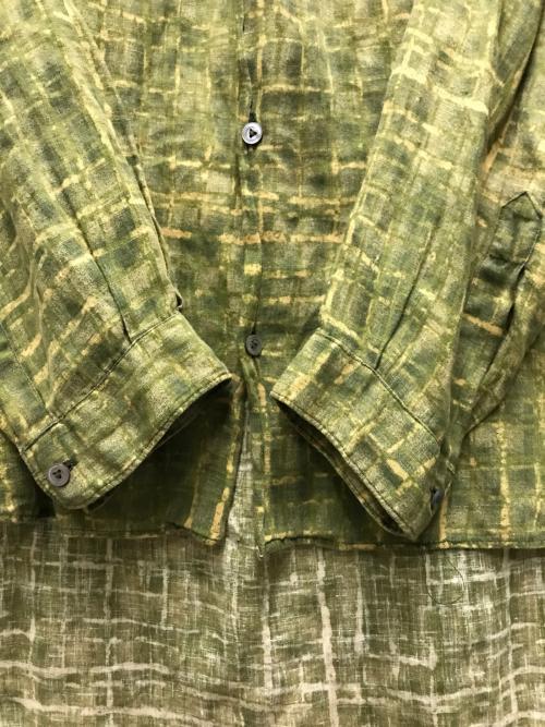 C.P COMPANY（シーピーカンパニー）C.P COMPANY (シーピーカンパニー) 95ss リネンシャツ グリーン サイズ:3の古着・服飾アイテム