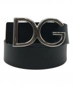 DOLCE & GABBANAドルチェ＆ガッバーナ）の古着「DGロゴベルト」｜ブラック