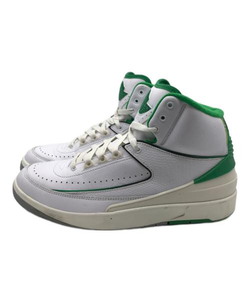 NIKE（ナイキ）NIKE (ナイキ) AIR JORDAN 2 RETRO ハイカットスニーカー ホワイト×グリーン サイズ:27の古着・服飾アイテム