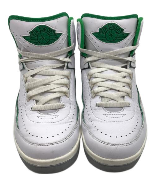 NIKE（ナイキ）NIKE (ナイキ) AIR JORDAN 2 RETRO ハイカットスニーカー ホワイト×グリーン サイズ:27の古着・服飾アイテム