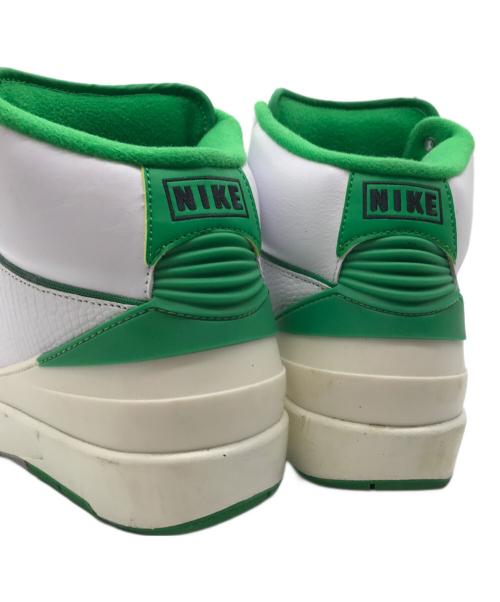 NIKE（ナイキ）NIKE (ナイキ) AIR JORDAN 2 RETRO ハイカットスニーカー ホワイト×グリーン サイズ:27の古着・服飾アイテム