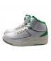 NIKE (ナイキ) AIR JORDAN 2 RETRO ハイカットスニーカー ホワイト×グリーン サイズ:27：8000円