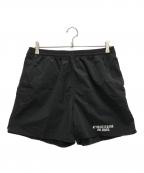 BUDSPOOL×Gakkinバッズプール×ガッキン）の古着「麻家紋 ナイロンハーフパンツ」｜ブラック