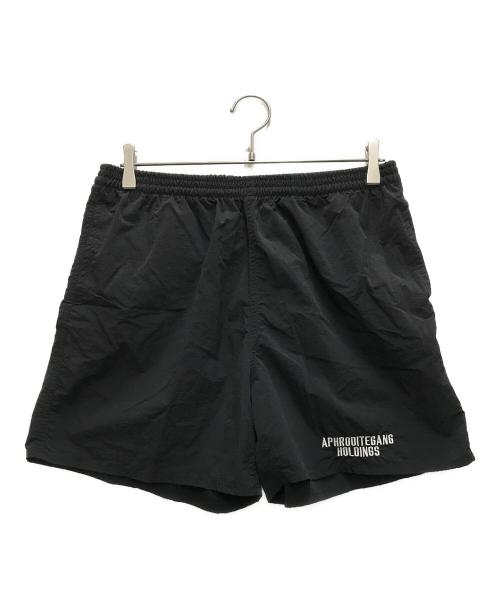 BUDSPOOL（バッズプール）BUDSPOOL (バッズプール) Gakkin (ガッキン) 麻家紋 ナイロンハーフパンツ ブラック サイズ:Lの古着・服飾アイテム