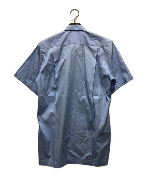 COMME des GARCONS SHIRT（コムデギャルソンシャツ）COMME des GARCONS SHIRT (コムデギャルソンシャツ) パッチハイビスカスシャツ ブルー サイズ:Mの古着・服飾アイテム
