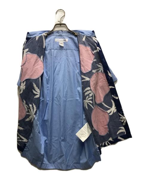 COMME des GARCONS SHIRT（コムデギャルソンシャツ）COMME des GARCONS SHIRT (コムデギャルソンシャツ) パッチハイビスカスシャツ ブルー サイズ:Mの古着・服飾アイテム