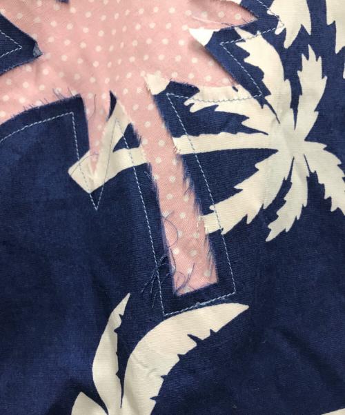 COMME des GARCONS SHIRT（コムデギャルソンシャツ）COMME des GARCONS SHIRT (コムデギャルソンシャツ) パッチハイビスカスシャツ ブルー サイズ:Mの古着・服飾アイテム