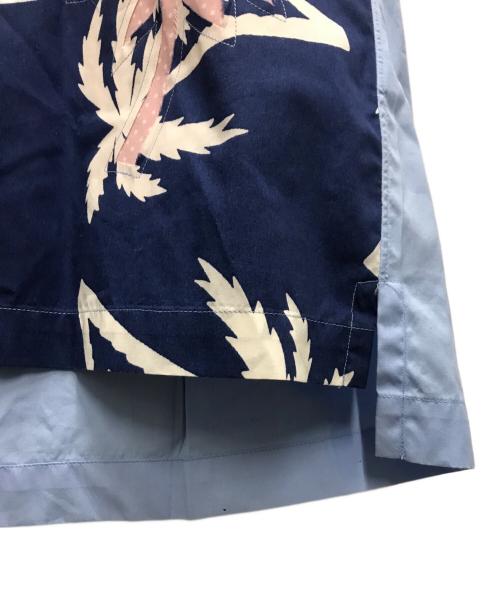 COMME des GARCONS SHIRT（コムデギャルソンシャツ）COMME des GARCONS SHIRT (コムデギャルソンシャツ) パッチハイビスカスシャツ ブルー サイズ:Mの古着・服飾アイテム