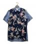 COMME des GARCONS SHIRT（コムデギャルソンシャツ）の古着「パッチハイビスカスシャツ」｜ブルー