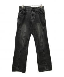 PLASTICPRODUCT（プラスティックプロダクト）の古着「MPa Washing Denim Pants デニムパンツ」｜ブラック