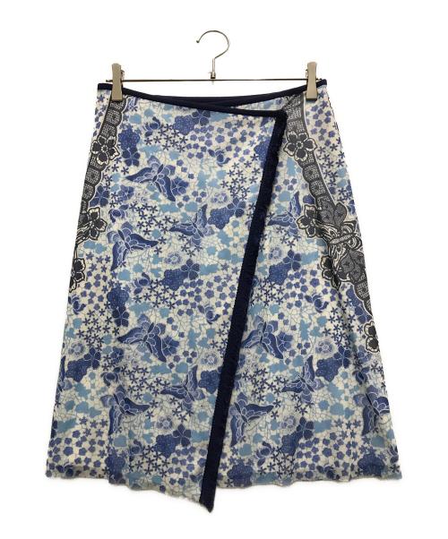 VIVIENNE TAM（ヴィヴィアンタム）VIVIENNE TAM (ヴィヴィアンタム) パワーネット総柄スカート ブルー サイズ:40の古着・服飾アイテム