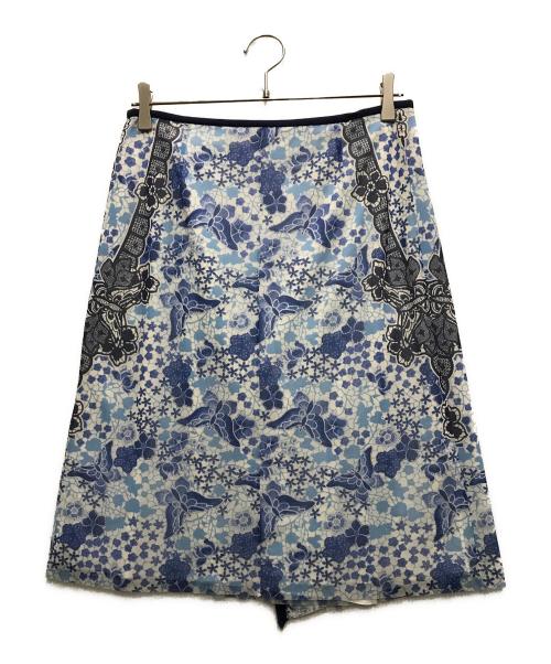 VIVIENNE TAM（ヴィヴィアンタム）VIVIENNE TAM (ヴィヴィアンタム) パワーネット総柄スカート ブルー サイズ:40の古着・服飾アイテム