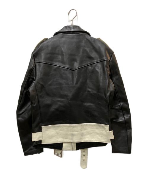 666（666）666 (666) LJM-10JTF ジョニーサンダースカラー ライダースジャケット ブラック サイズ:40の古着・服飾アイテム