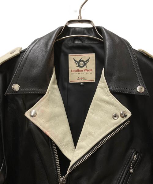 666（666）666 (666) LJM-10JTF ジョニーサンダースカラー ライダースジャケット ブラック サイズ:40の古着・服飾アイテム