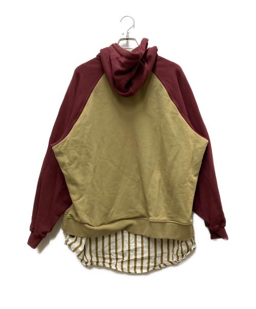 SUNNEI（スンネイ）SUNNEI (スンネイ) レイヤードフーディ カーキ×パープル サイズ:Fの古着・服飾アイテム