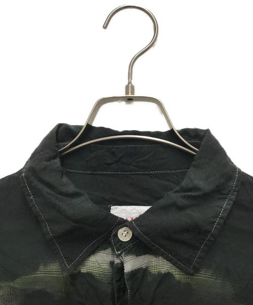 KAMIYA（カミヤ）KAMIYA (カミヤ) OVERDYE CHECK SHIRTS ブラック サイズ:Mの古着・服飾アイテム