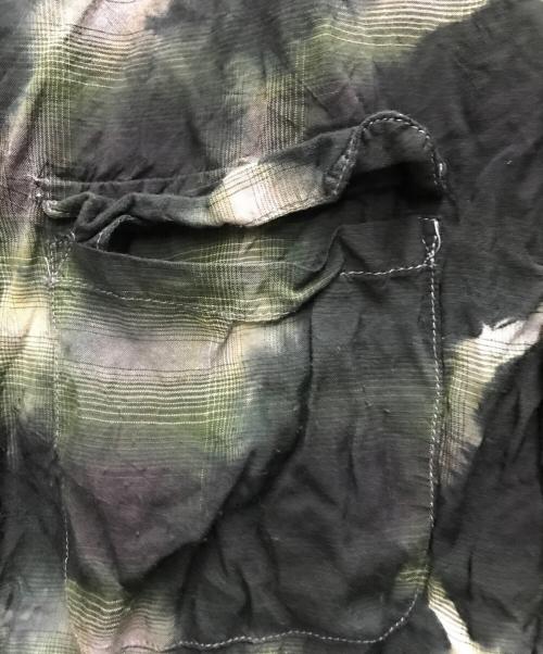 KAMIYA（カミヤ）KAMIYA (カミヤ) OVERDYE CHECK SHIRTS ブラック サイズ:Mの古着・服飾アイテム
