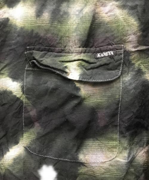 KAMIYA（カミヤ）KAMIYA (カミヤ) OVERDYE CHECK SHIRTS ブラック サイズ:Mの古着・服飾アイテム
