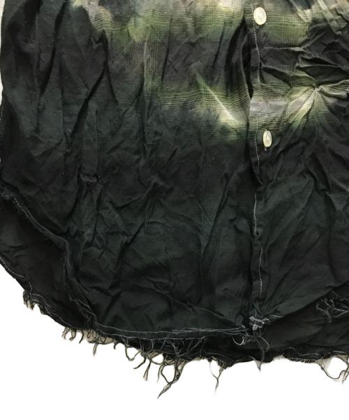 KAMIYA（カミヤ）KAMIYA (カミヤ) OVERDYE CHECK SHIRTS ブラック サイズ:Mの古着・服飾アイテム
