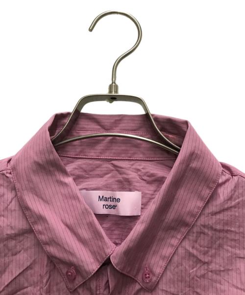MARTINE ROSE（マーティン・ローズ）MARTINE ROSE (マーティン・ローズ) S/Sストライプシャツ パープル サイズ:Sの古着・服飾アイテム