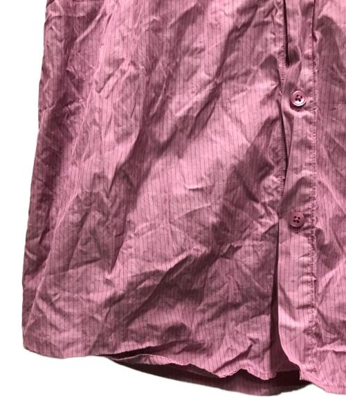 MARTINE ROSE（マーティン・ローズ）MARTINE ROSE (マーティン・ローズ) S/Sストライプシャツ パープル サイズ:Sの古着・服飾アイテム