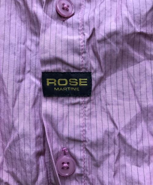 MARTINE ROSE（マーティン・ローズ）MARTINE ROSE (マーティン・ローズ) S/Sストライプシャツ パープル サイズ:Sの古着・服飾アイテム