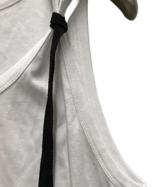 ANN DEMEULEMEESTER（アンドゥムルメステール）ANN DEMEULEMEESTER (アンドゥムルメステール) holy standard tank top ホワイト サイズ:Mの古着・服飾アイテム