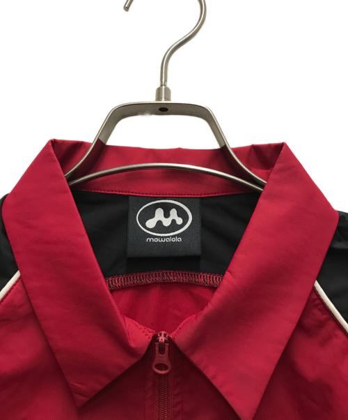 MOWALOLA（モワローラ）MOWALOLA (モワローラ) ジップアップ半袖シャツ レッド サイズ:Mの古着・服飾アイテム
