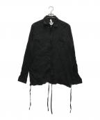 SOSHIOTSUKIソウシ オオツキ）の古着「THE KIMONO BREASTED SHIRT」｜ブラック