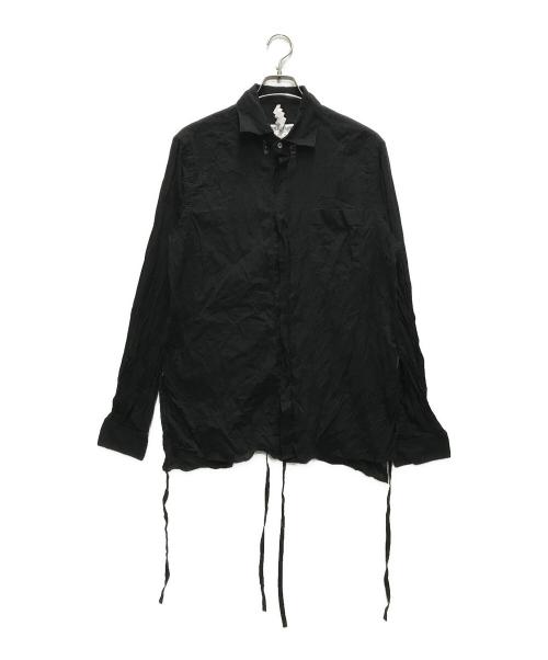 SOSHIOTSUKI（ソウシ オオツキ）SOSHIOTSUKI (ソウシ オオツキ) THE KIMONO BREASTED SHIRT ブラック サイズ:46の古着・服飾アイテム