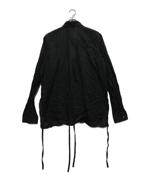 SOSHIOTSUKI（ソウシ オオツキ）SOSHIOTSUKI (ソウシ オオツキ) THE KIMONO BREASTED SHIRT ブラック サイズ:46の古着・服飾アイテム