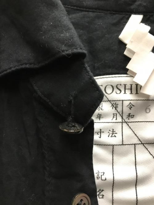 SOSHIOTSUKI（ソウシ オオツキ）SOSHIOTSUKI (ソウシ オオツキ) THE KIMONO BREASTED SHIRT ブラック サイズ:46の古着・服飾アイテム