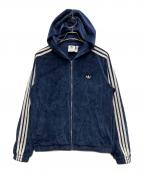 adidas Originals×WALES BONNERアディダスオリジナル×ウェールズボナー）の古着「VELOUR TRACK JACKET」｜ネイビー