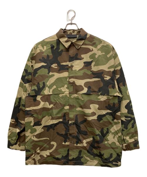FOG ESSENTIALS（フィアオブゴッド エッセンシャル）FOG ESSENTIALS (フィアオブゴッド エッセンシャル) Military Nylon Overshirt グリーン サイズ:Mの古着・服飾アイテム