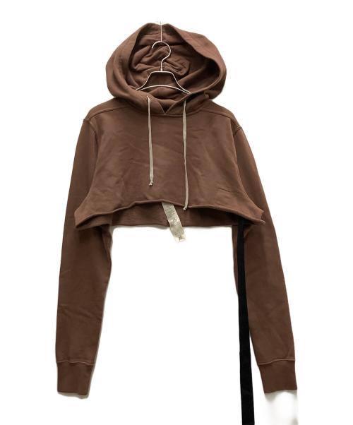 DRKSHDW（ダークシャドウ）DRKSHDW (ダークシャドウ) CROPPED HOODIE ブラウン サイズ:Mの古着・服飾アイテム