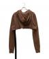 DRKSHDW (ダークシャドウ) CROPPED HOODIE ブラウン サイズ:M：18000円