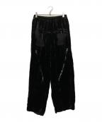 masuエムエーエスユー）の古着「23AW Velvet Zipper Easy Pants」｜ブラック