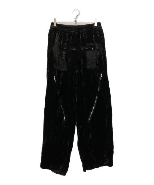 masu（エムエーエスユー）MASU (エムエーエスユー) 23AW Velvet Zipper Easy Pants ブラック サイズ:46の古着・服飾アイテム
