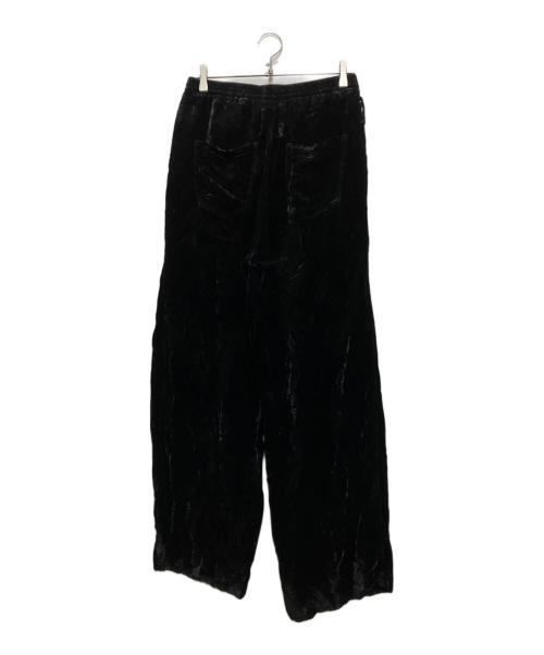 masu（エムエーエスユー）MASU (エムエーエスユー) 23AW Velvet Zipper Easy Pants ブラック サイズ:46の古着・服飾アイテム
